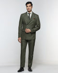 Olive Two Piece Check Suit - Delton