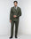 Olive Two Piece Check Suit - Delton