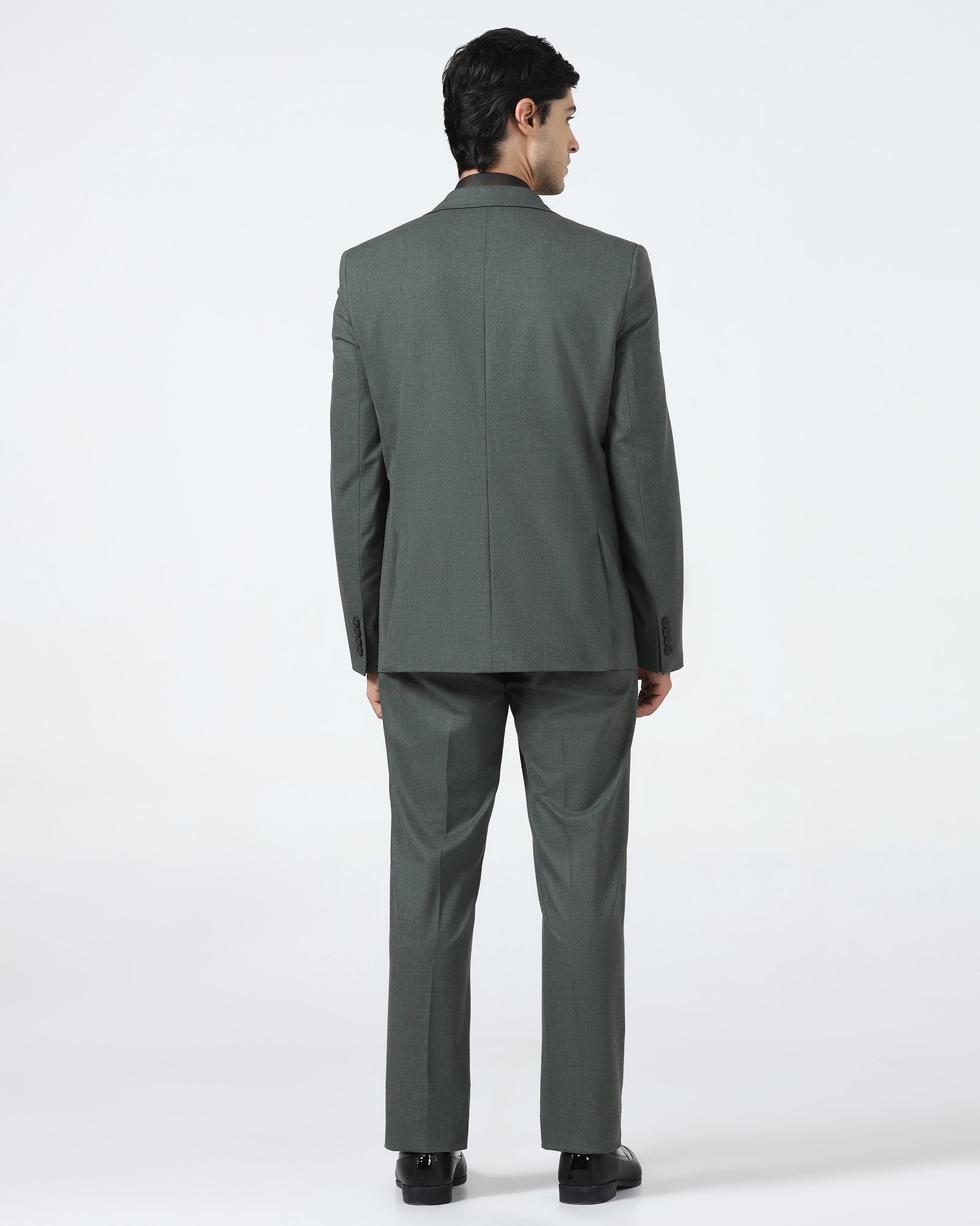 Olive Two Piece Solid Suit - Hedra