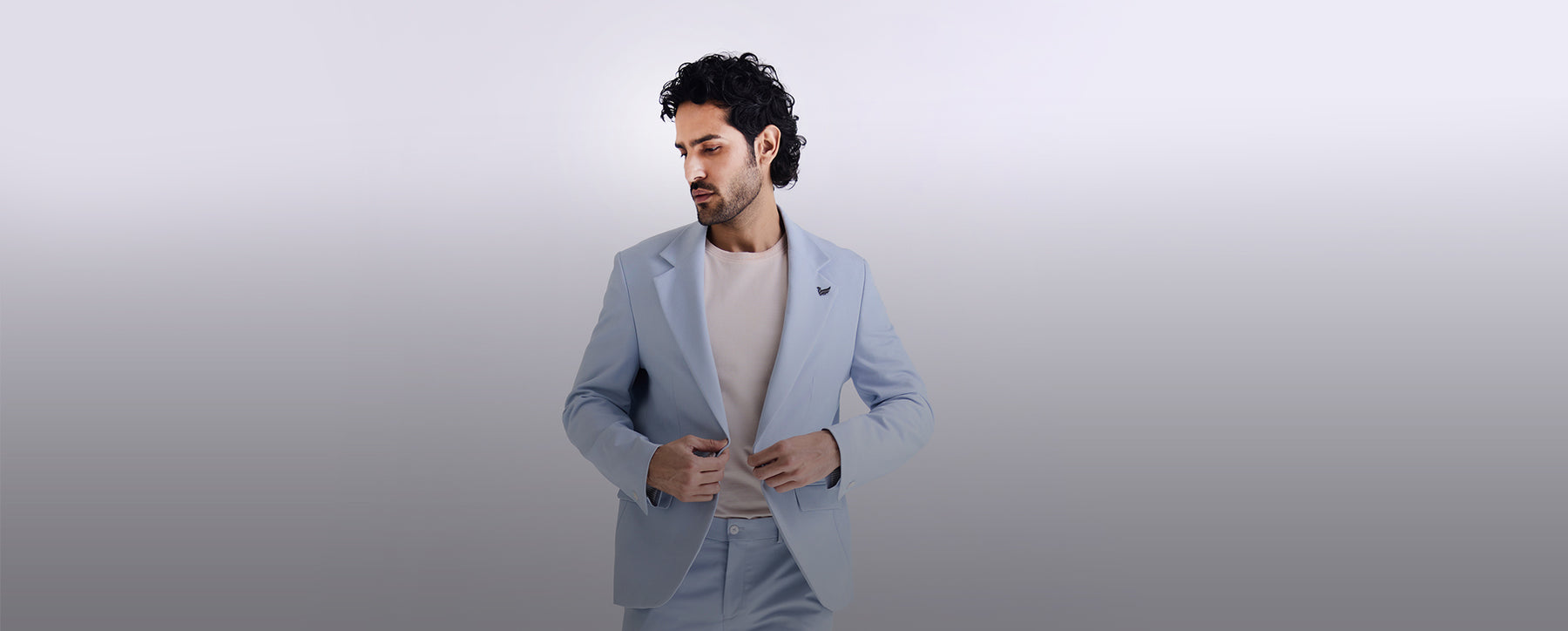 Men Multi Striped Party Blazer-SOBLZ-79-4-Multi main image 0