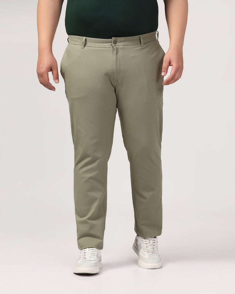 Must Haves Slim Fit B-91 Casual Olive Solid Khakis - Kiler