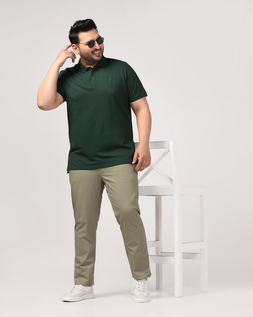 Must Haves Polo Green Solid T-Shirt - Yuki