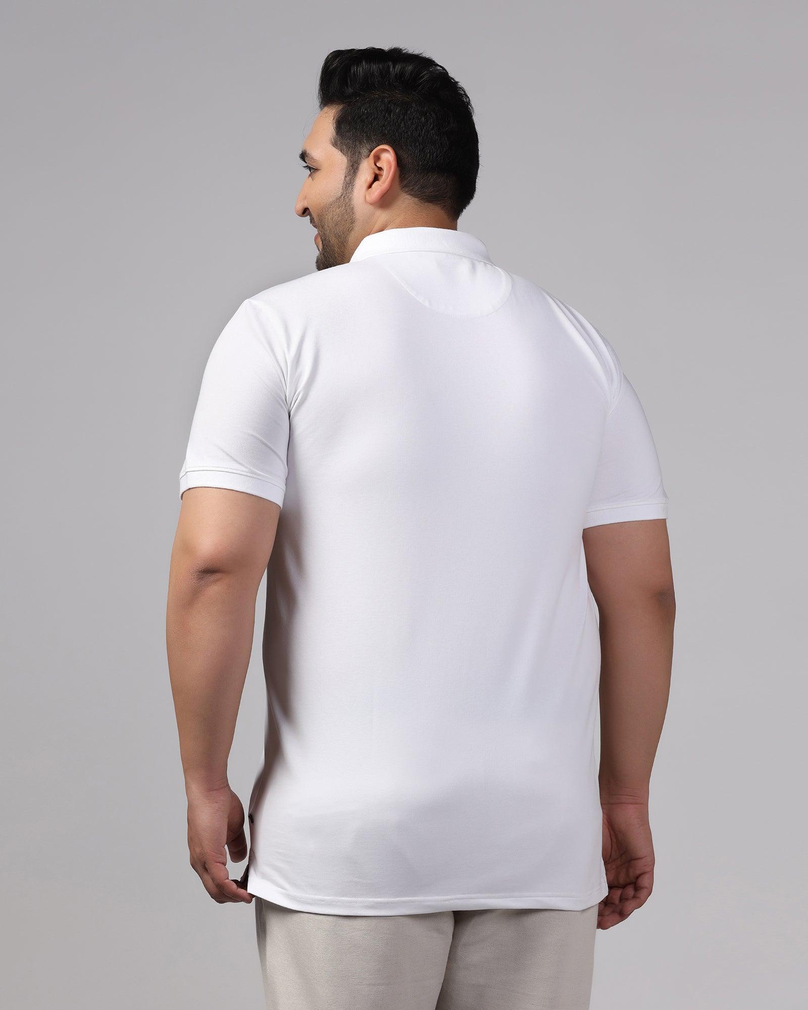 Must Haves Polo White Solid T Shirt - Yuki - Blackberrys