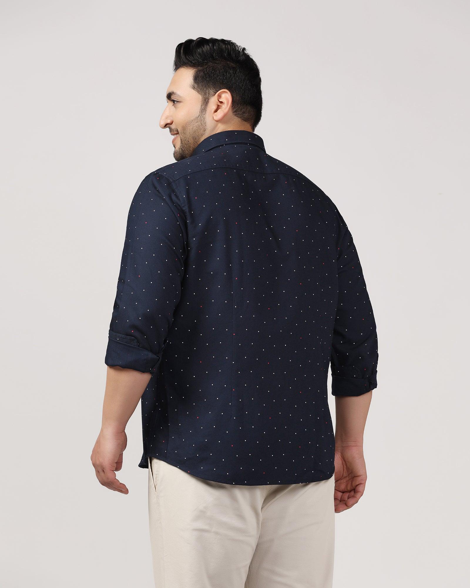 Must Haves Casual Navy Printed Shirt - Cato - Blackberrys