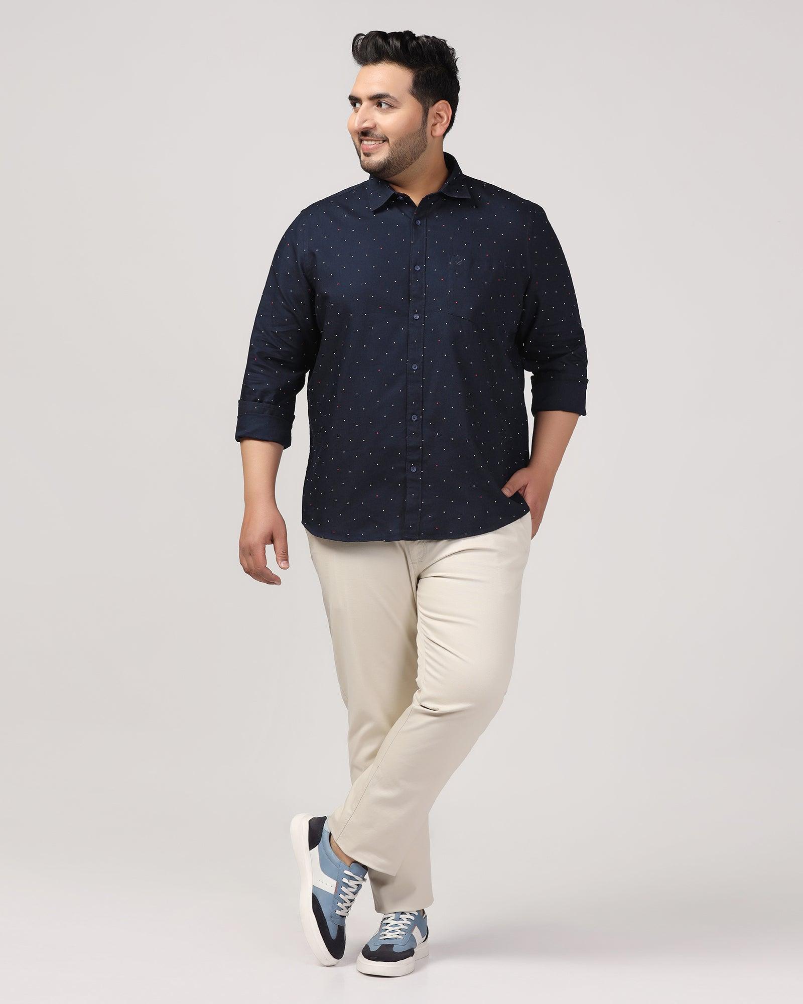 Must Haves Casual Navy Printed Shirt - Cato - Blackberrys