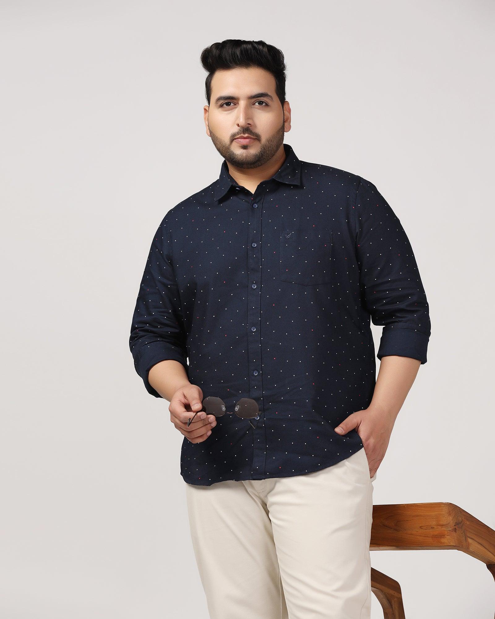 Must Haves Casual Navy Printed Shirt - Cato - Blackberrys