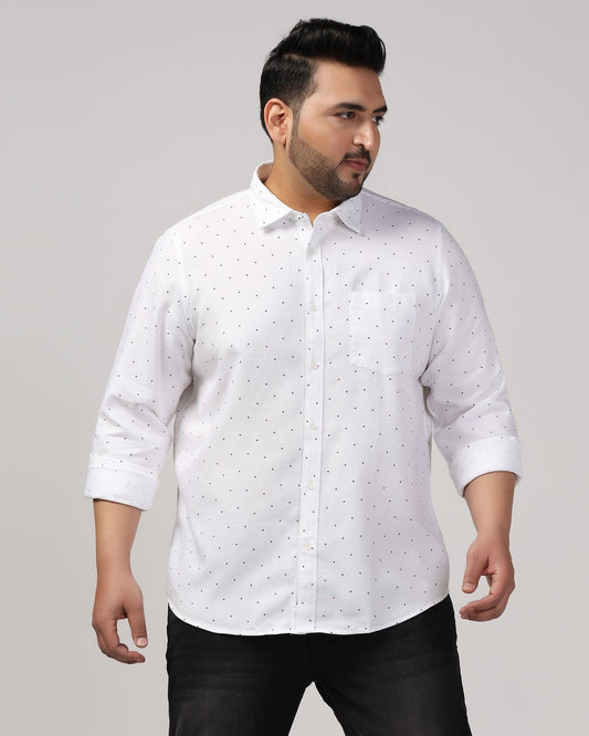 Casual White Printed Shirt - Cato
