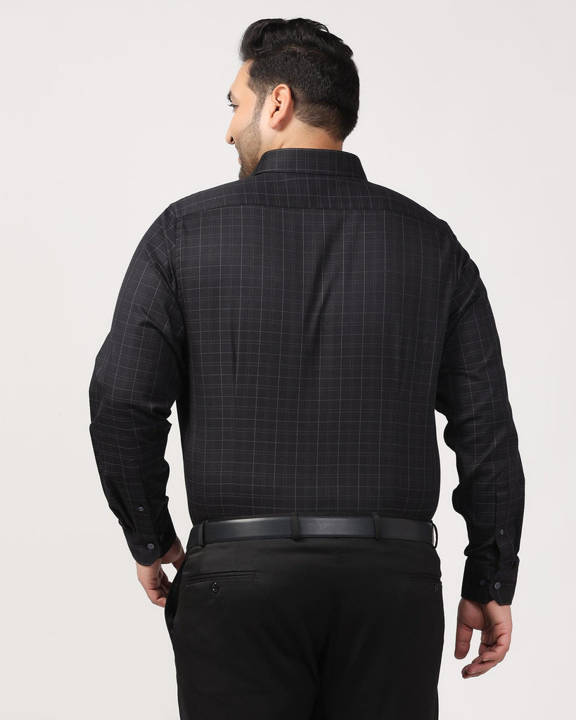 Temp Tech Formal Black Check Shirt - Caldon