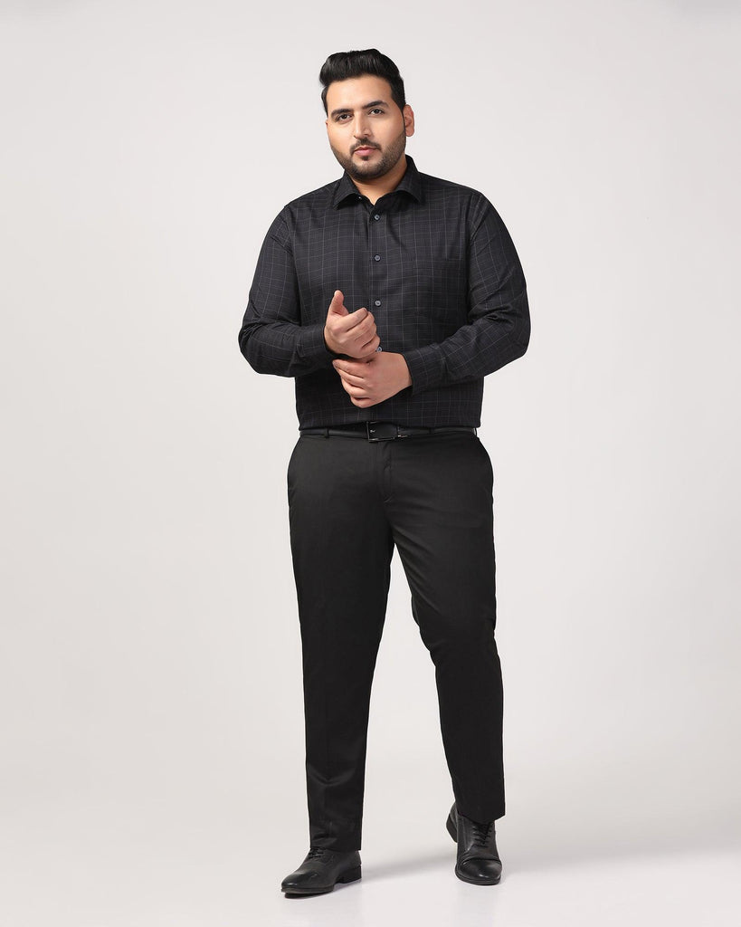 Temp Tech Formal Black Check Shirt - Caldon