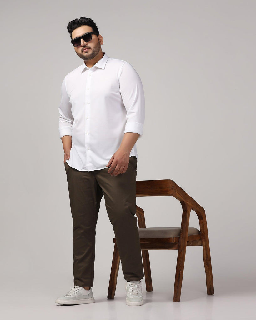 TechPro Casual White Textured Shirt - Tucker