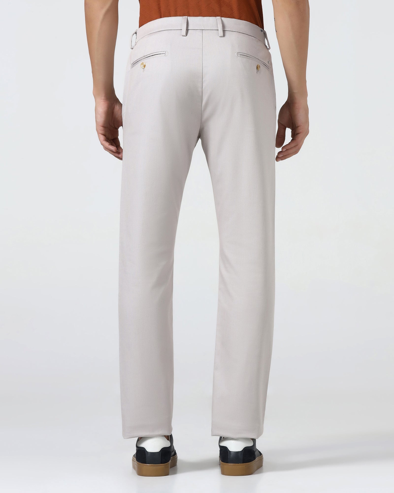 Peach Non Iron Textured Khaki - Poplar