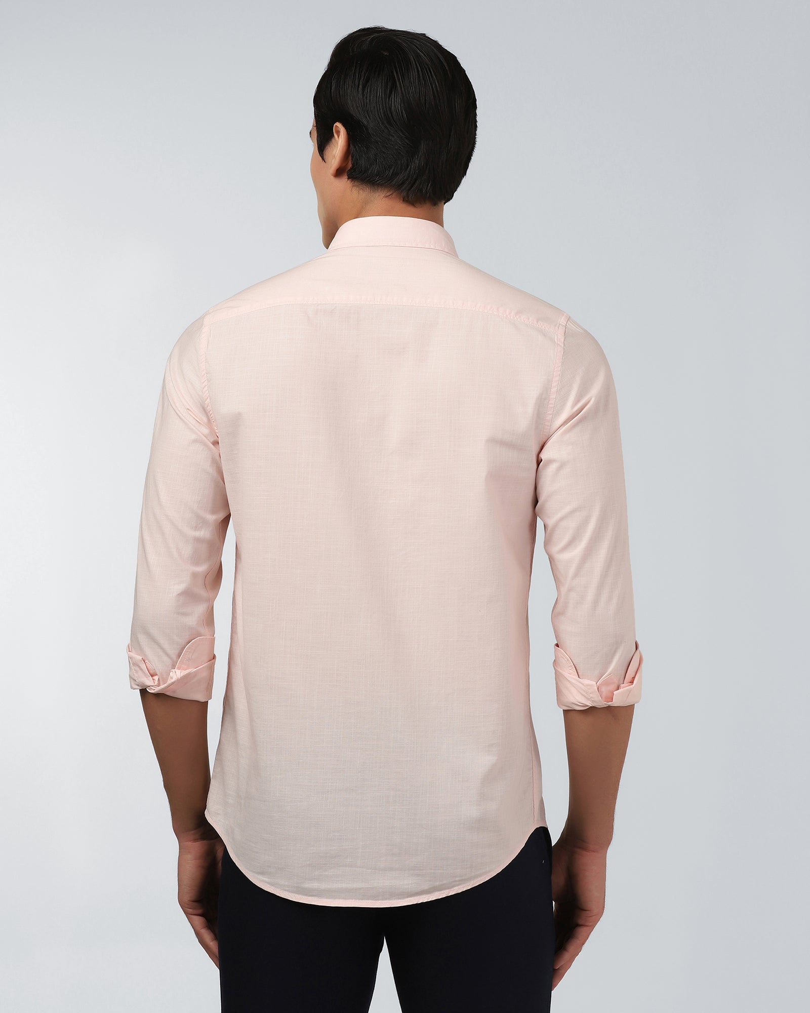 Peach Solid Shirt - Gobert