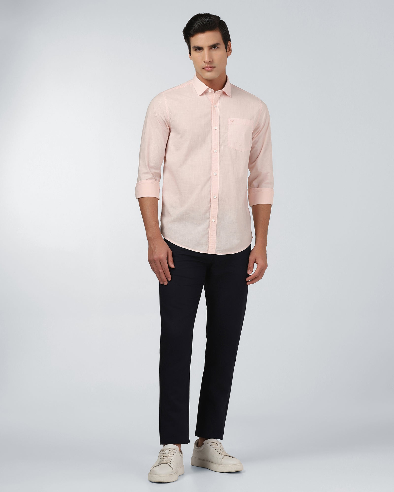 Peach Solid Shirt - Gobert