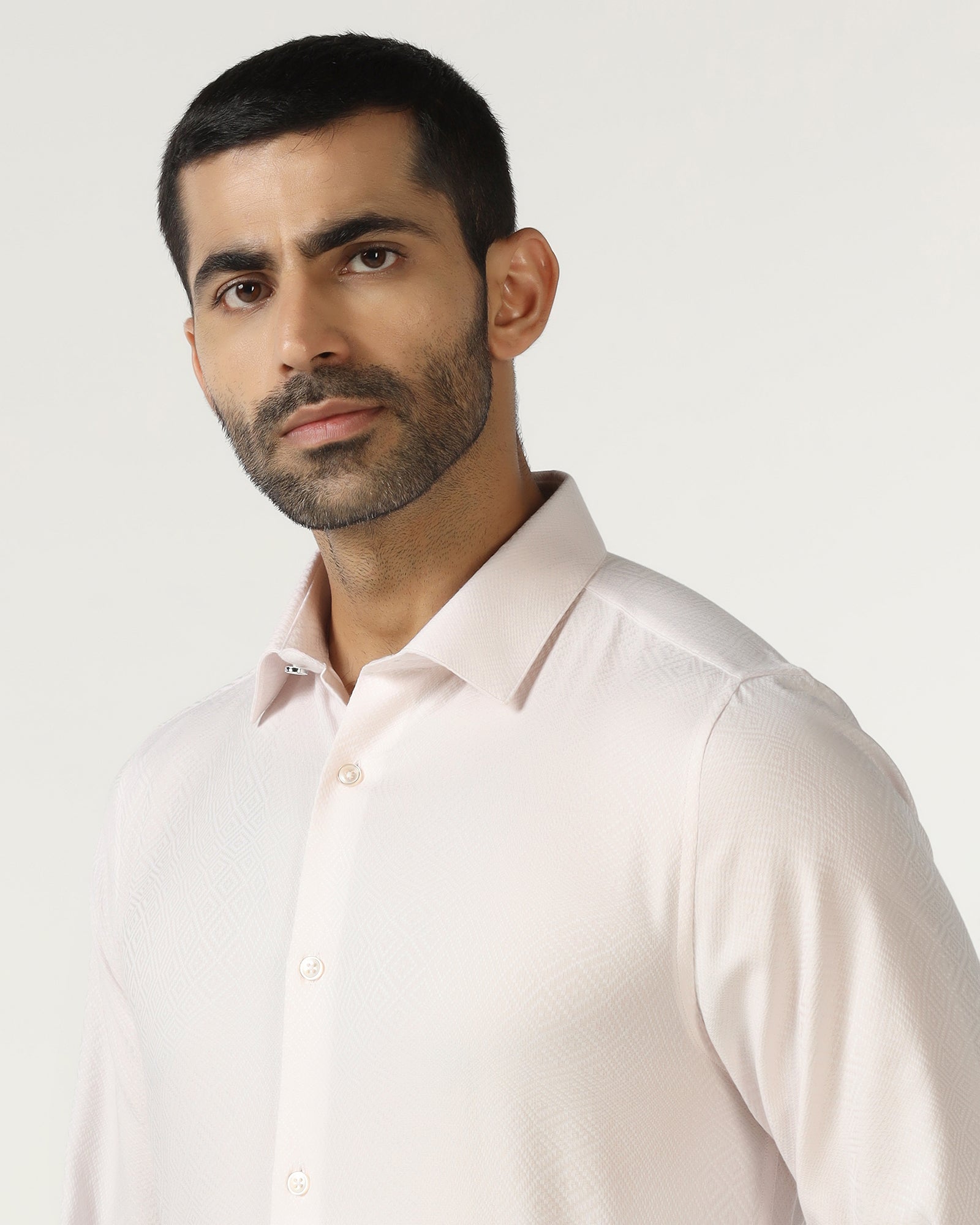 Peach Jacquard Shirt - Render