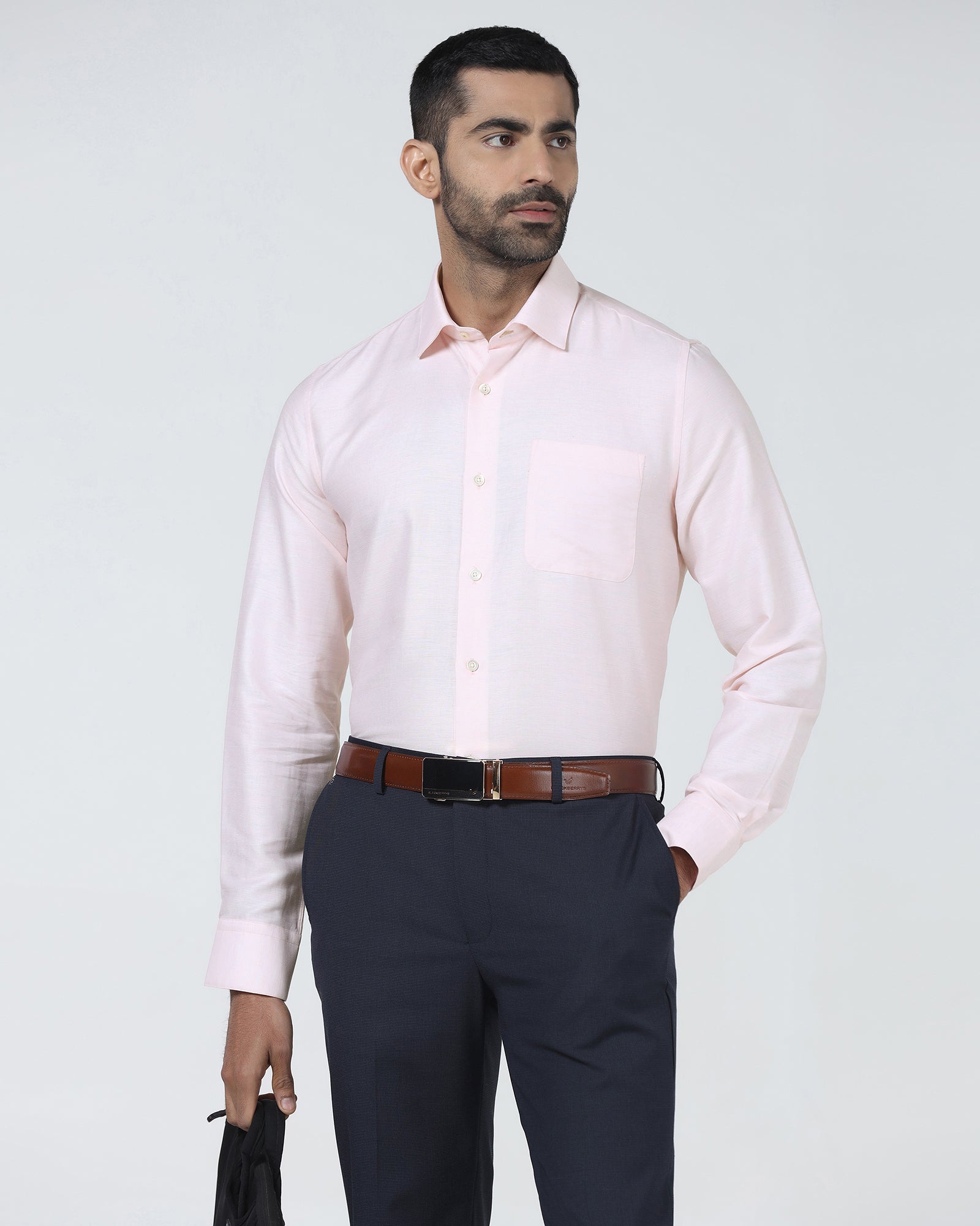 Peach Luxe Solid Shirt - Pilot