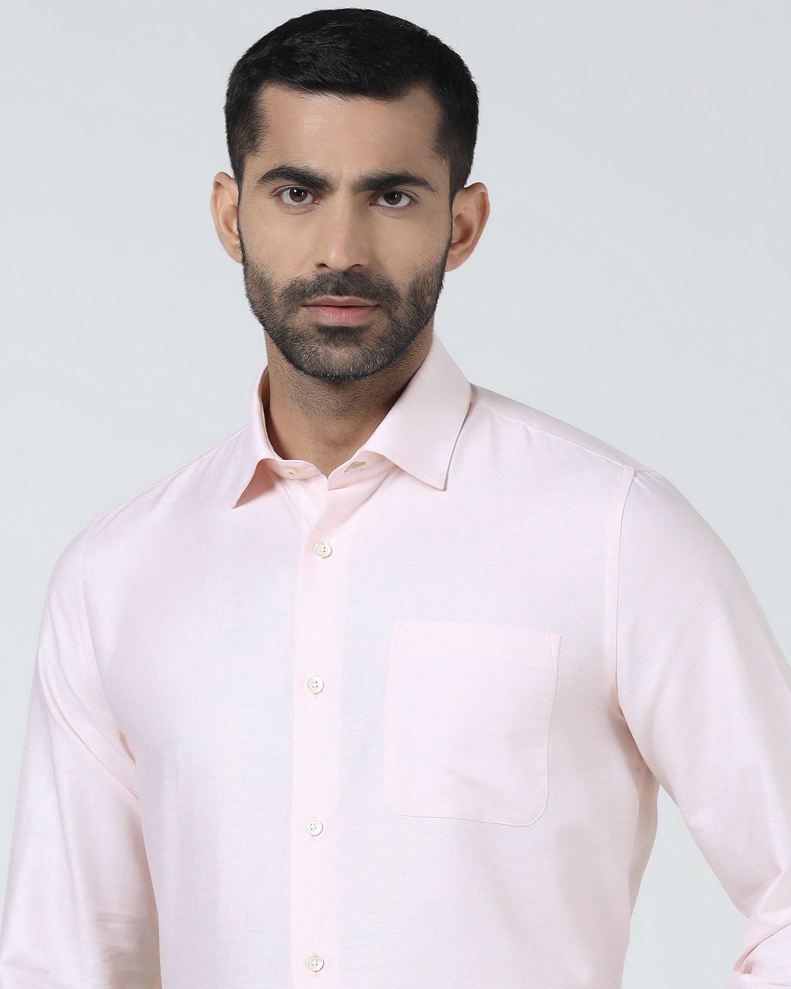 Peach Luxe Solid Shirt - Pilot