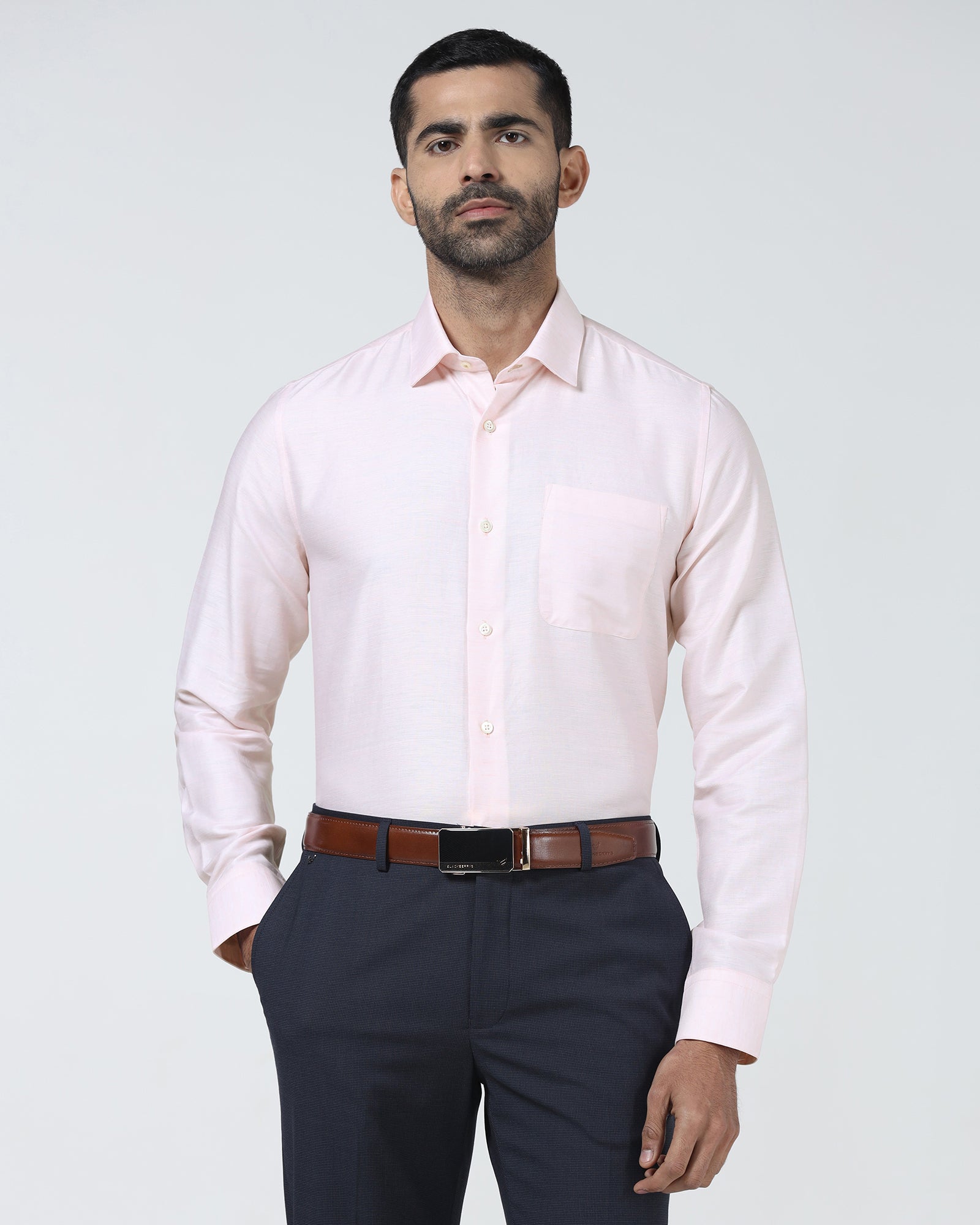 Peach Luxe Solid Shirt - Pilot