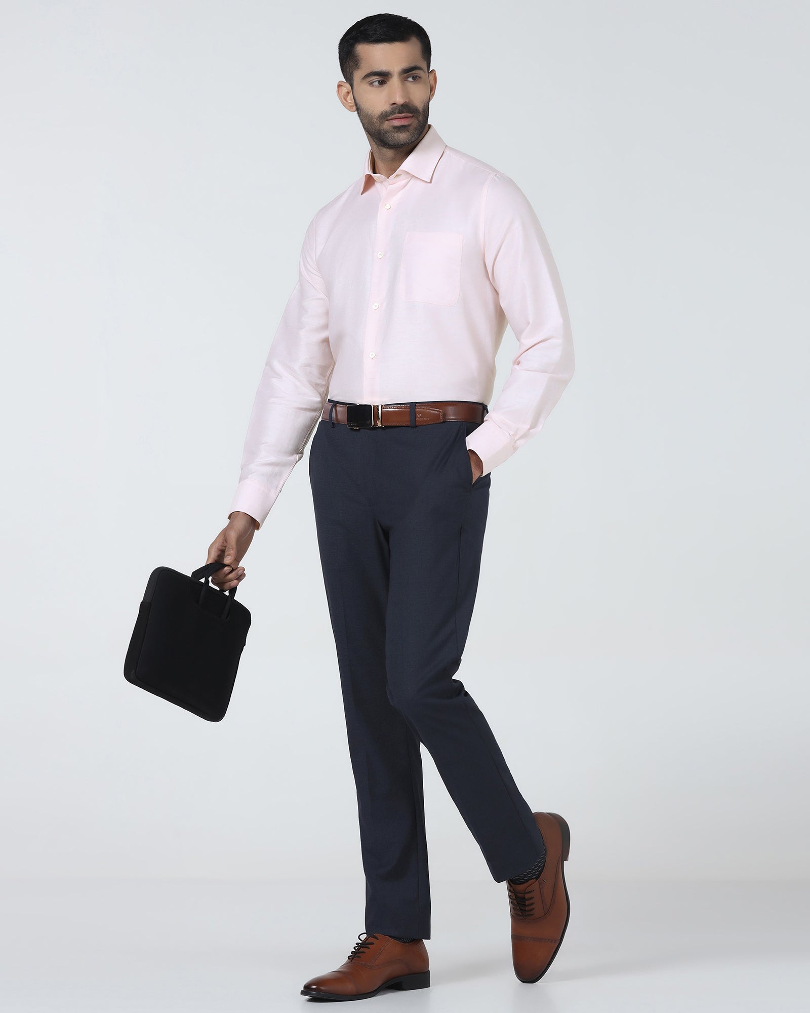 Peach Luxe Solid Shirt - Pilot
