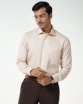 Peach Non Iron Textured Shirt - E31