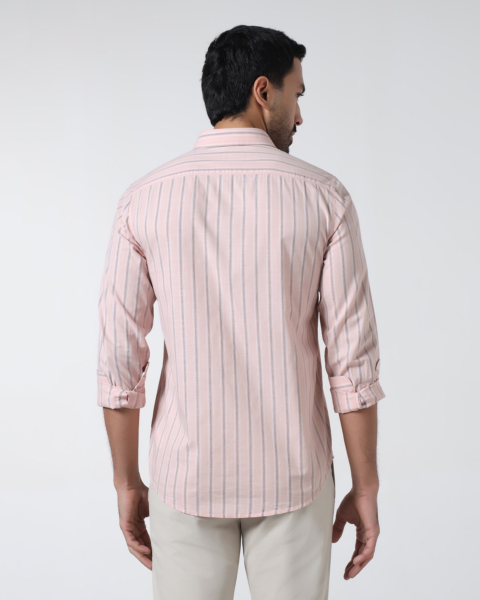 Peach Stripe Shirt - Lekor