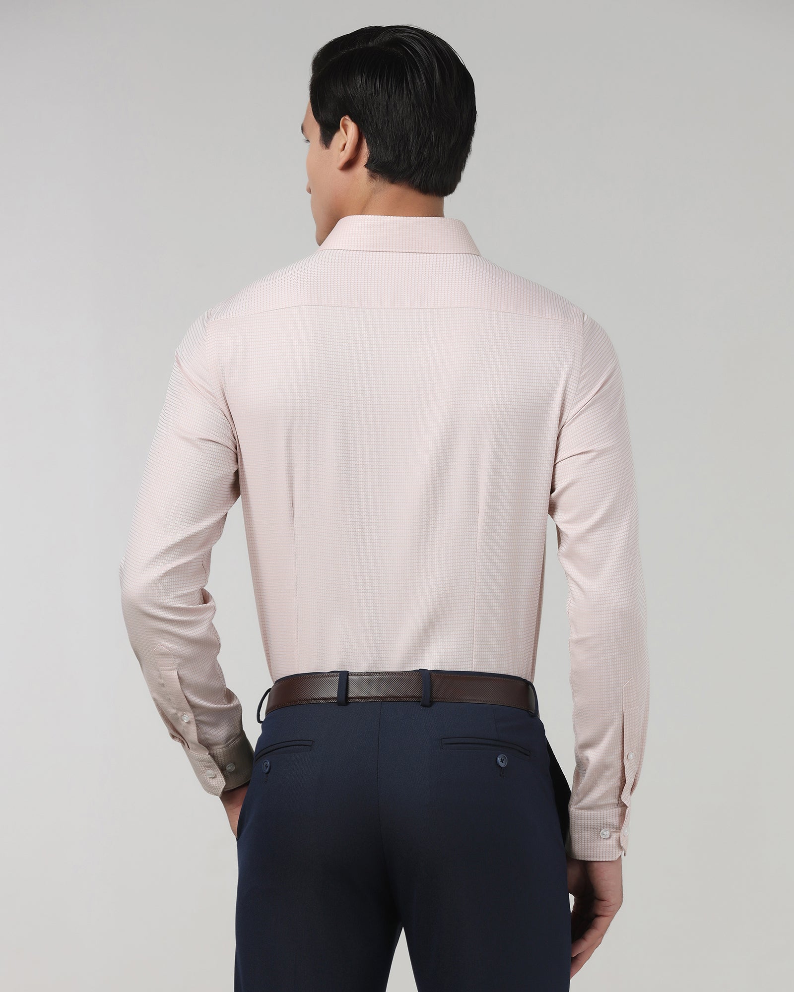 Peach Textured Shirt - Brice
