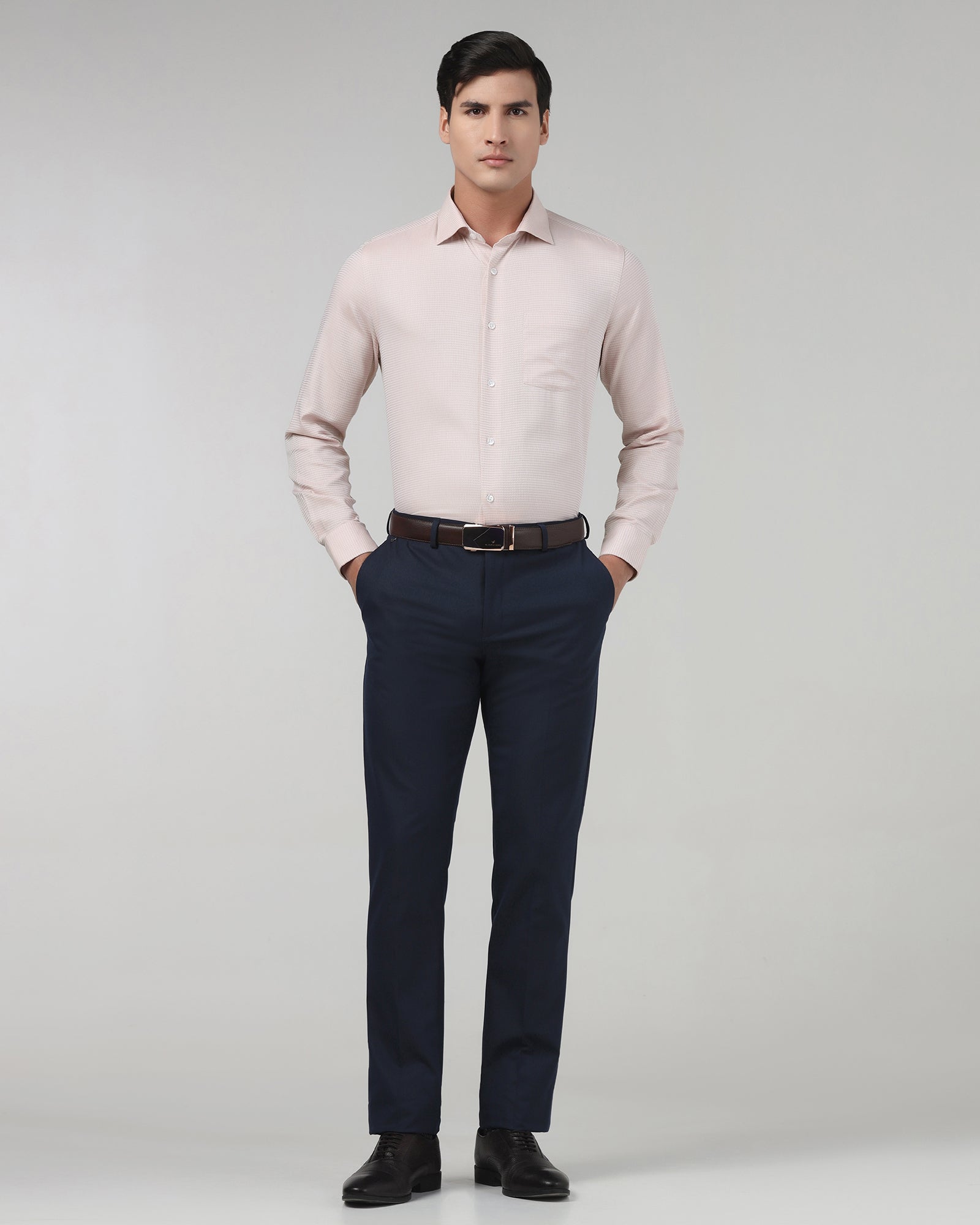 Peach Textured Shirt - Brice