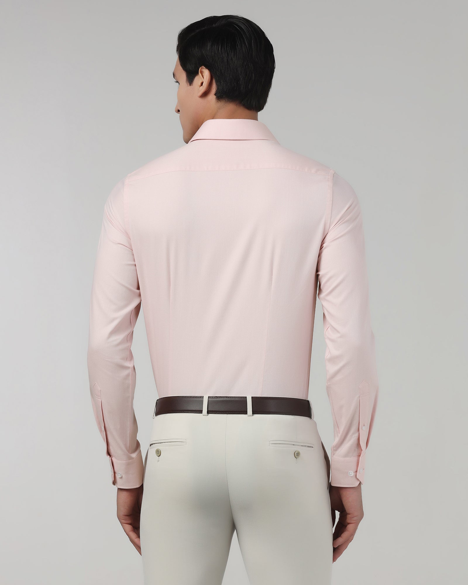 Peach Textured Shirt - Hawker