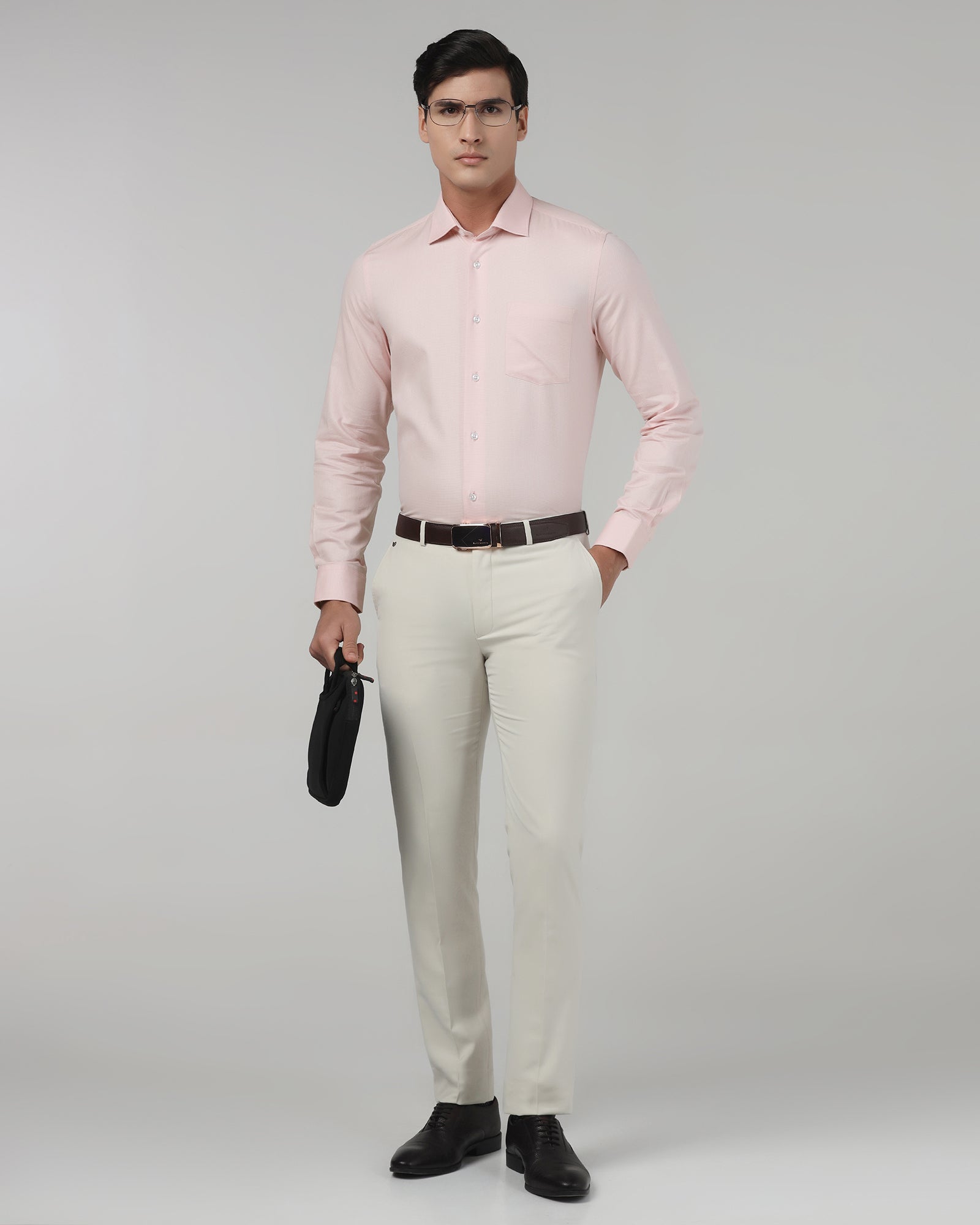 Peach Textured Shirt - Hawker