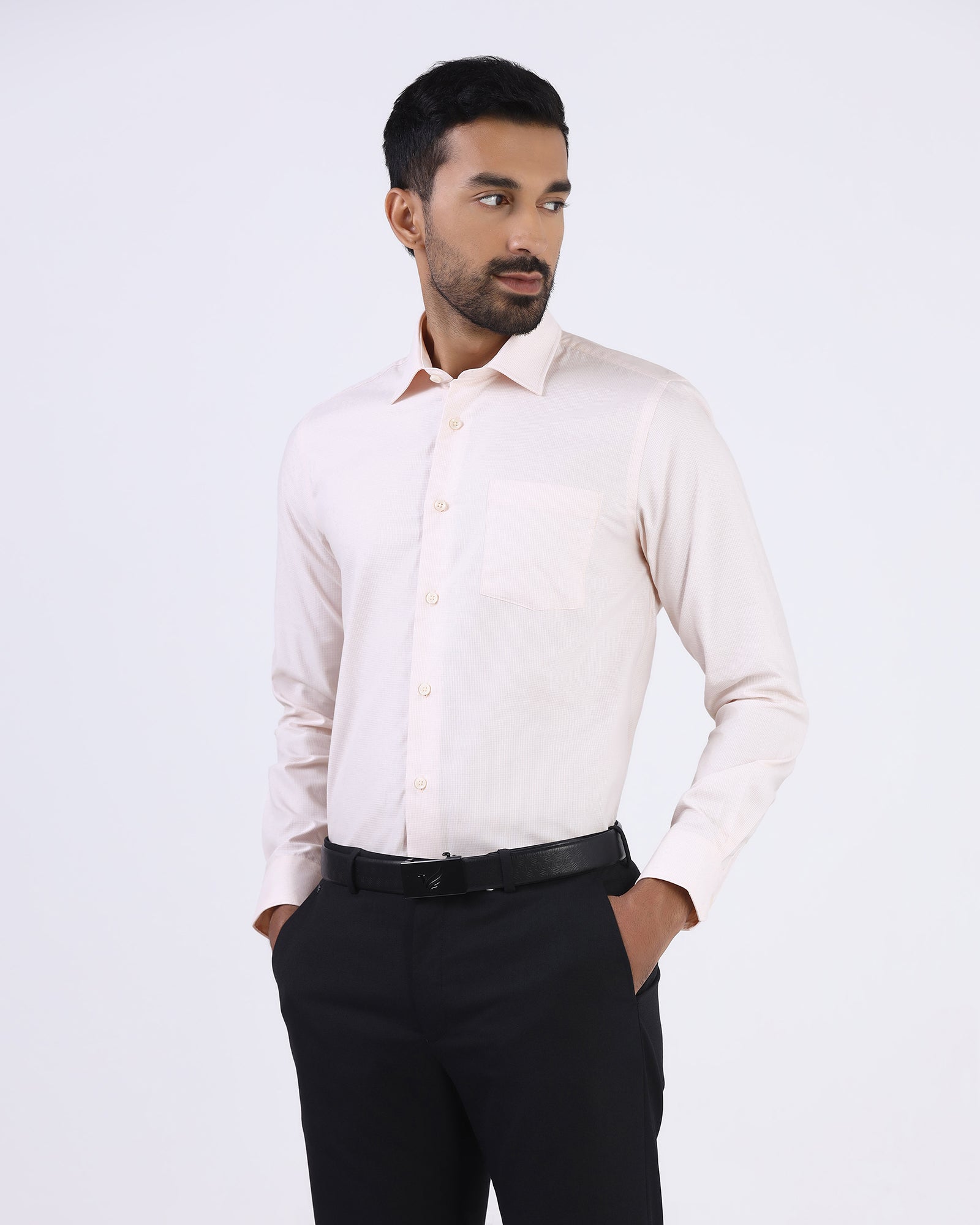 Peach Textured Shirt - Thorn