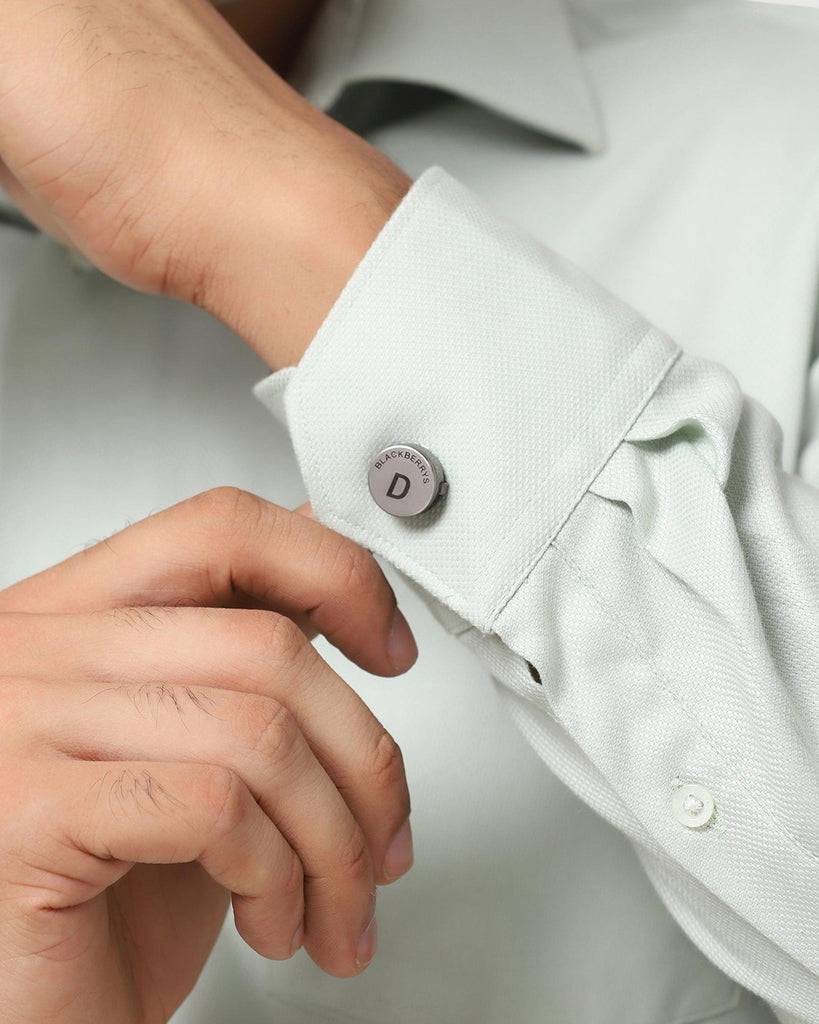 Shirt Button Cover With Alphabetic Initial-D