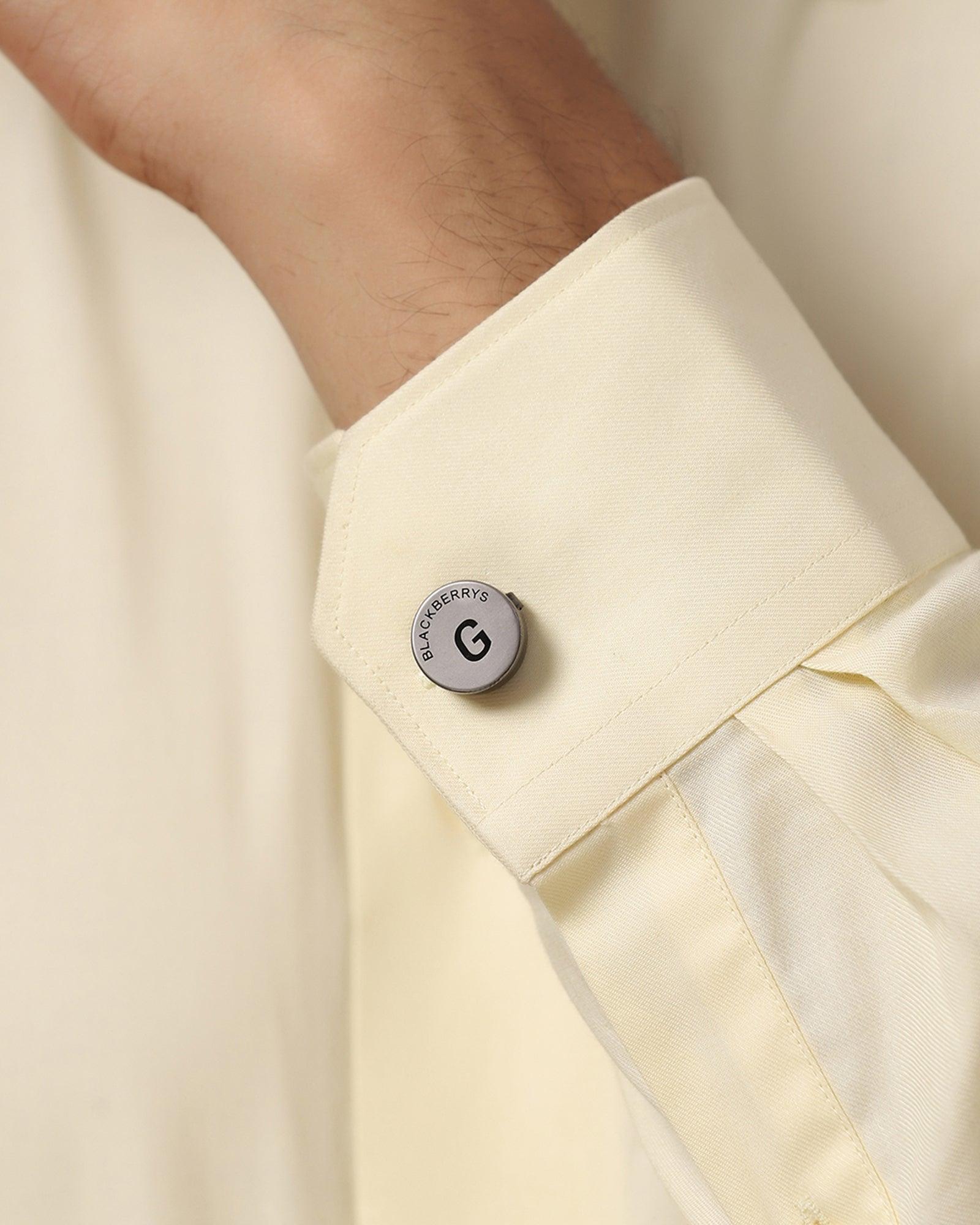 Personalised Shirt Button Cover With Alphabetic Initial-G