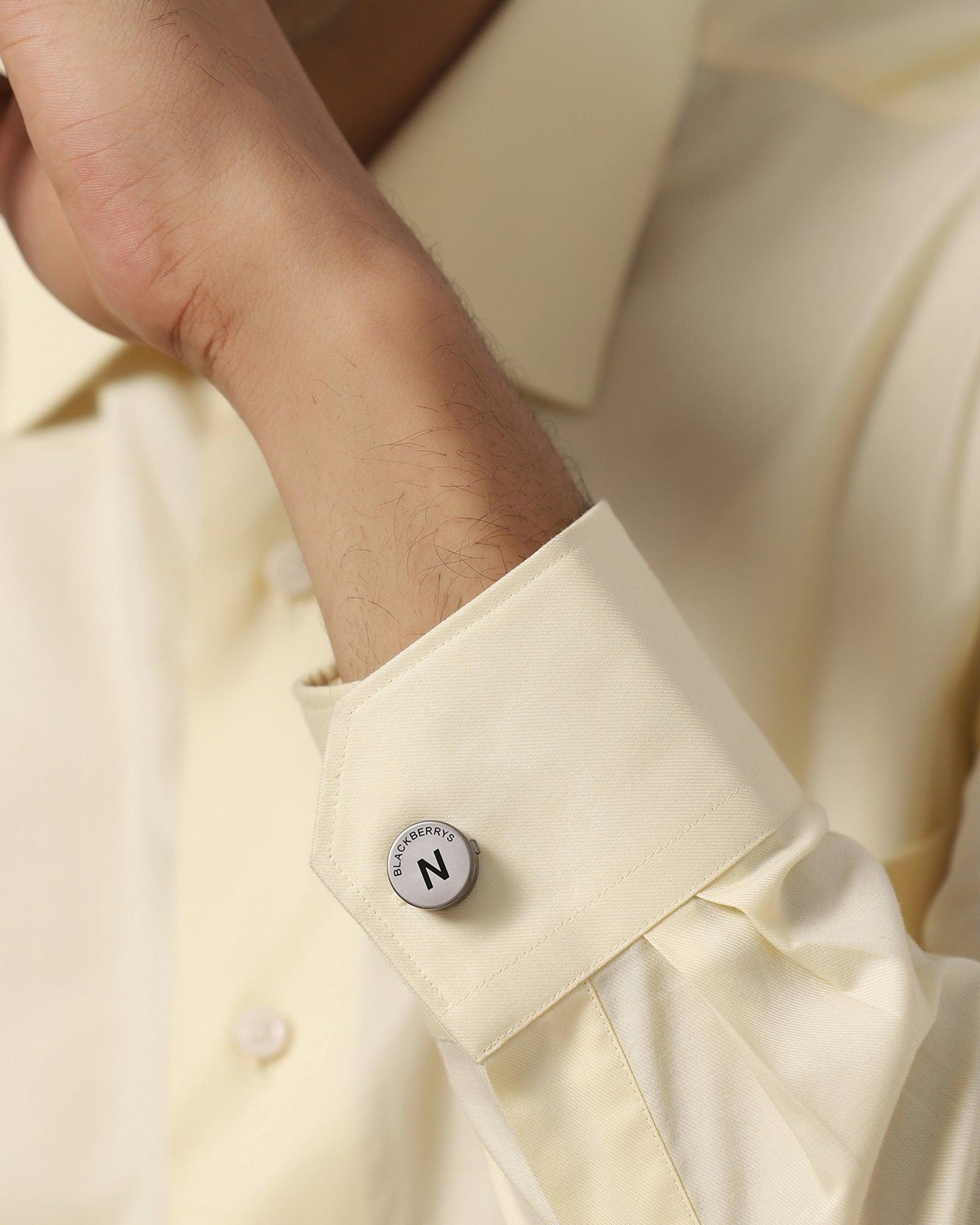 Personalised Shirt Button Cover With Alphabetic Initial-N