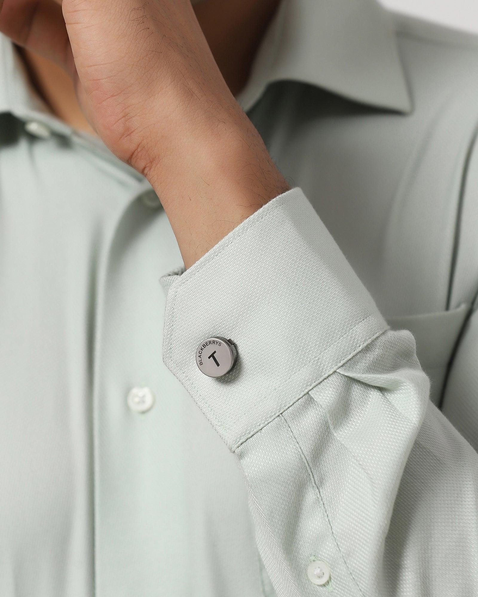 Personalised Shirt Button Cover With Alphabetic Initial-T