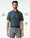 Petrol Blue Half Sleeve TechPro Textured Shirt - Hurton