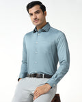 Petrol Blue Non Iron Solid Shirt - Sylvia