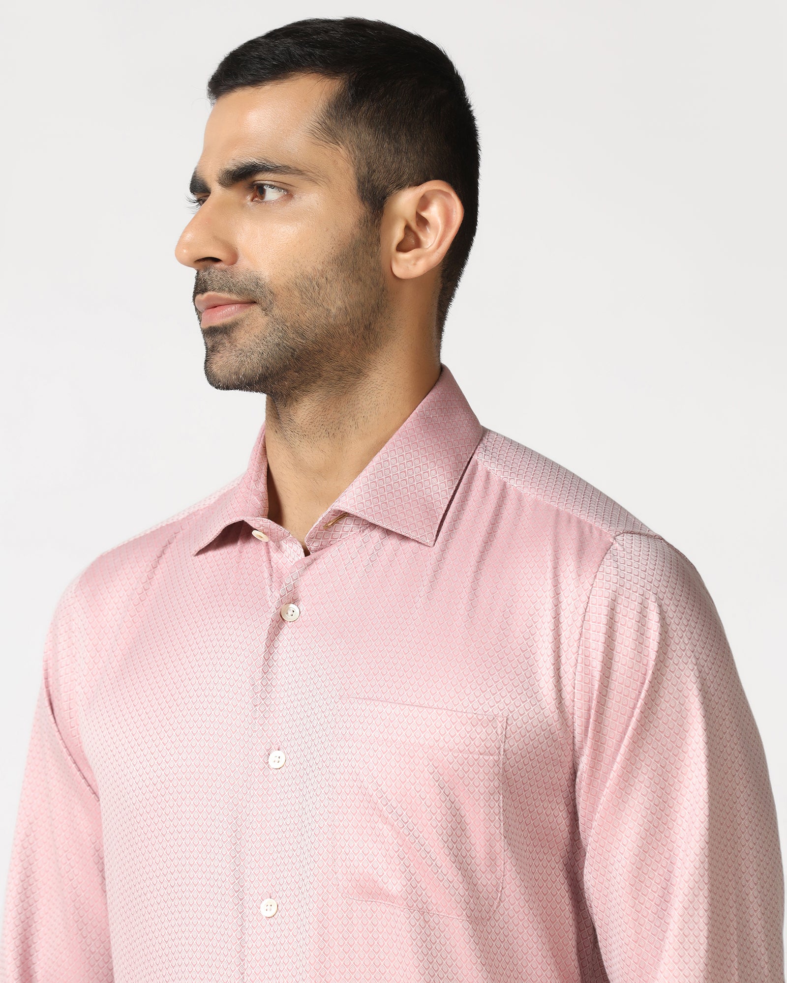 Pink Luxe Jacquard Shirt - Mirror