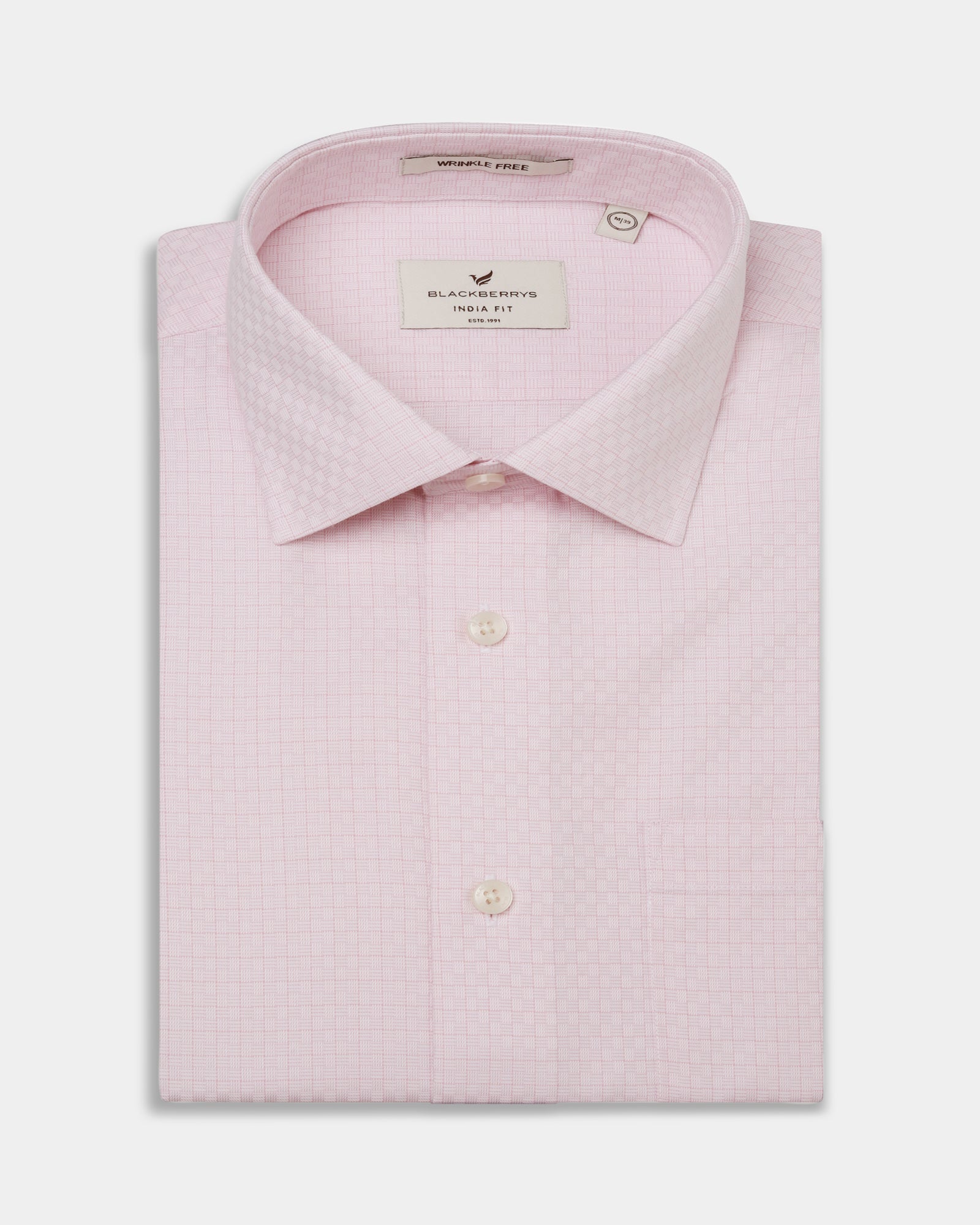 Pink Non Iron Textured Shirt - Elon