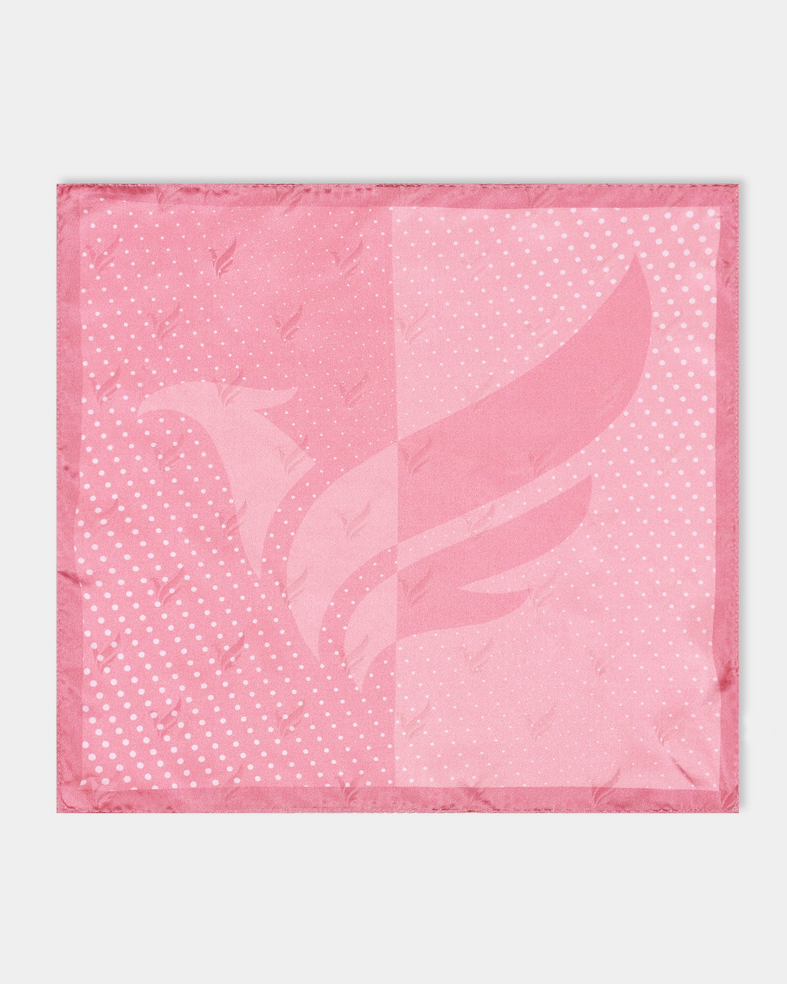 Pink Printed 100% Silk Pocket Square - Wilkie