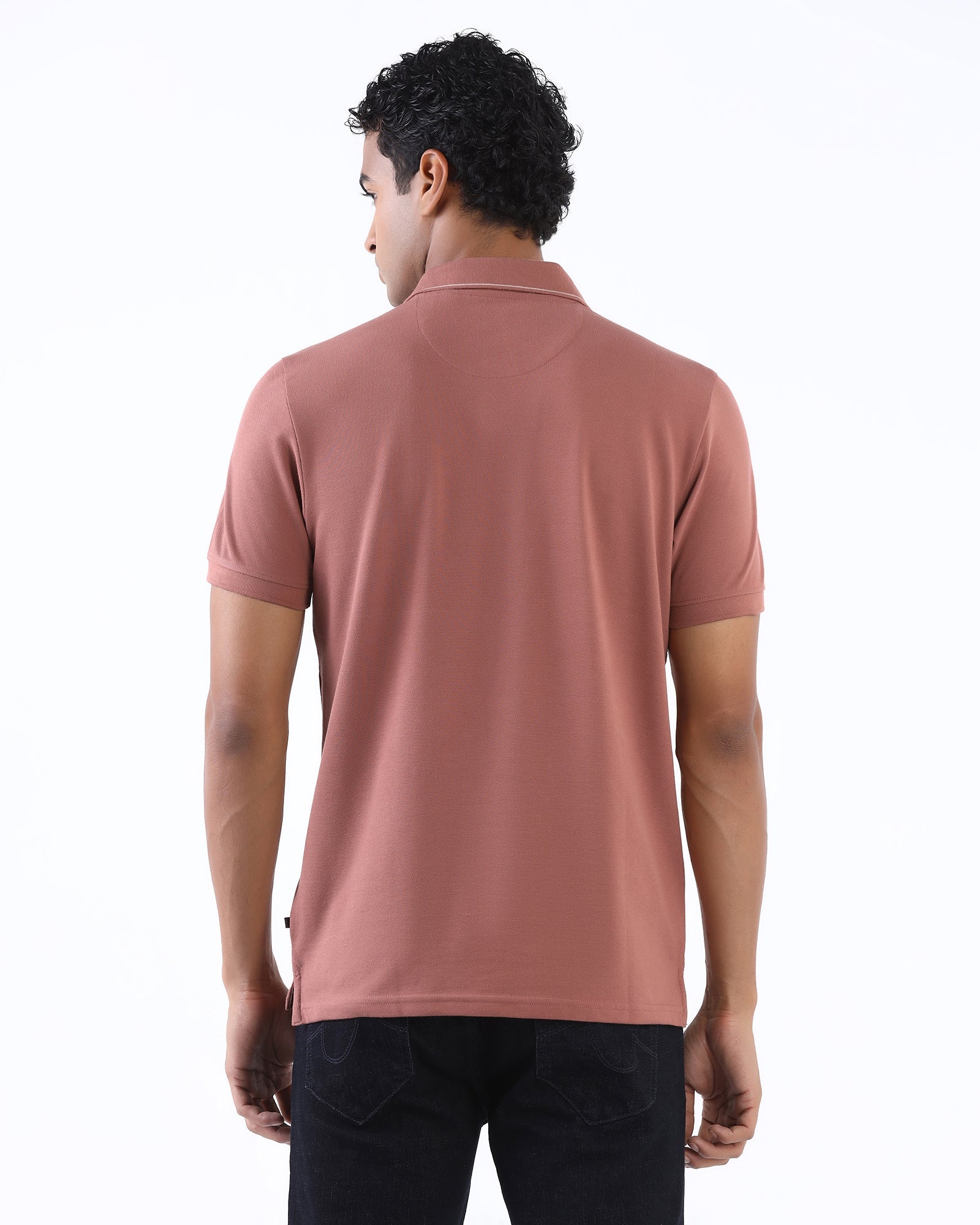Pink Solid Polo - Rhoda