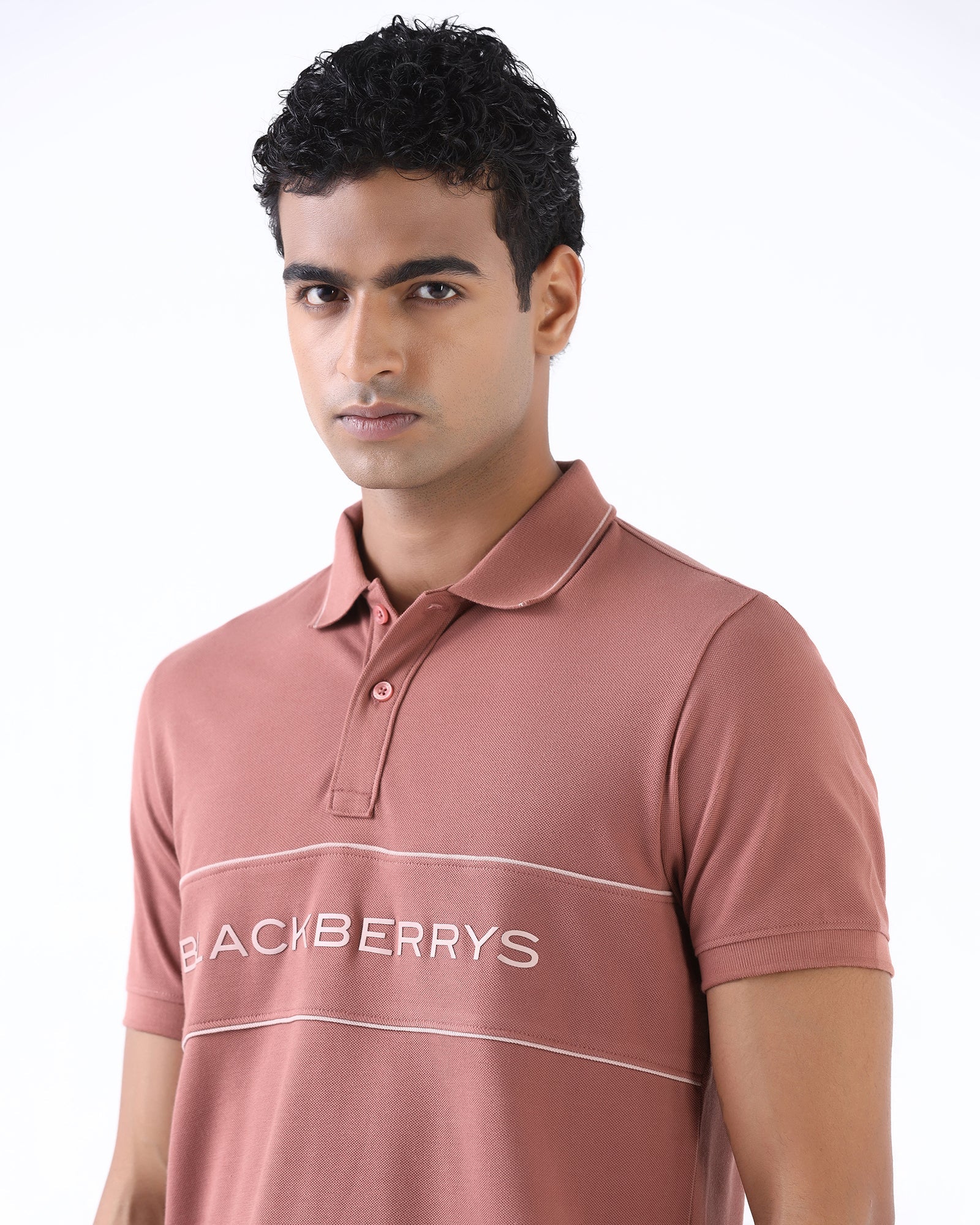 Pink Solid Polo - Rhoda