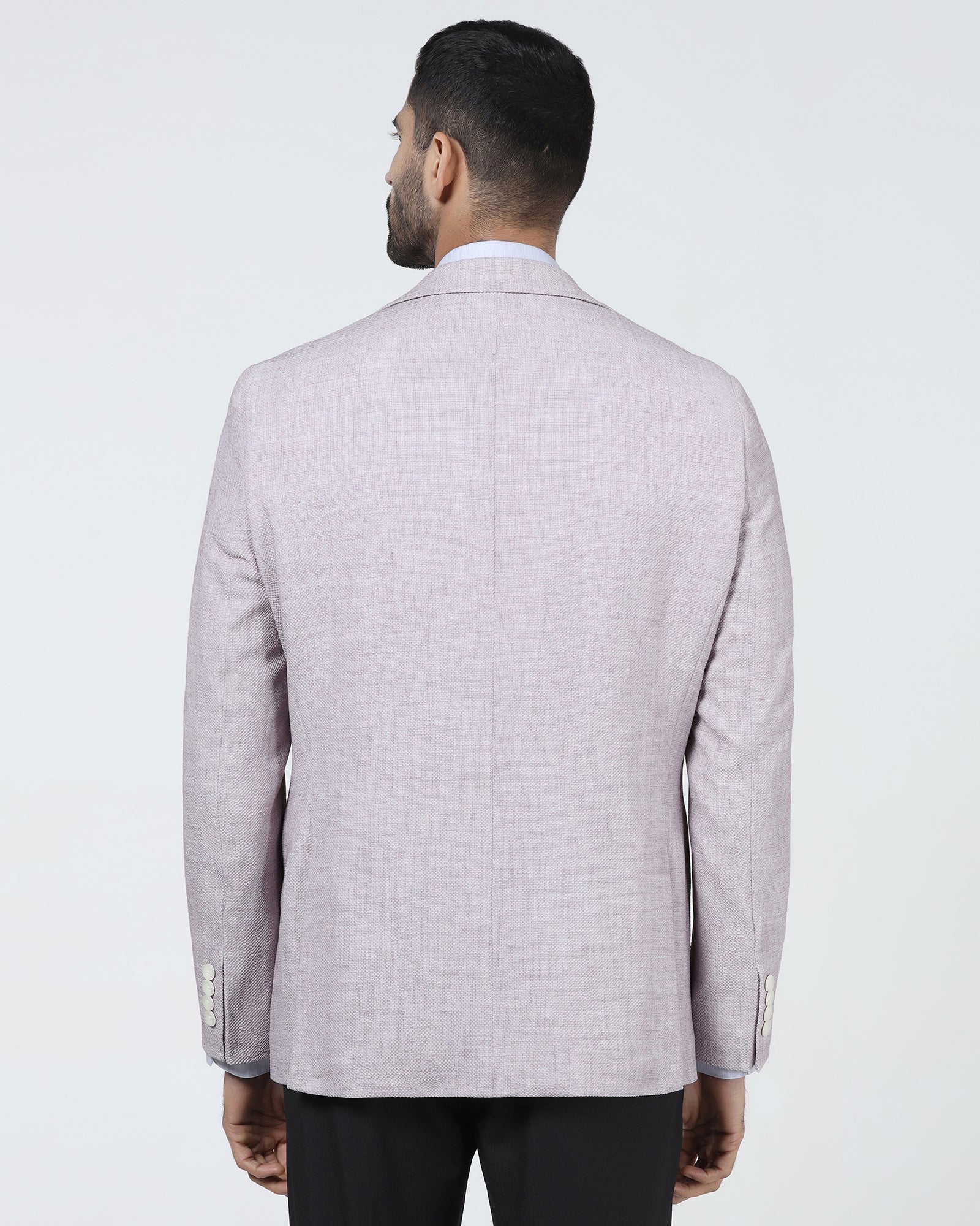 Pink Textured Blazer - Adams