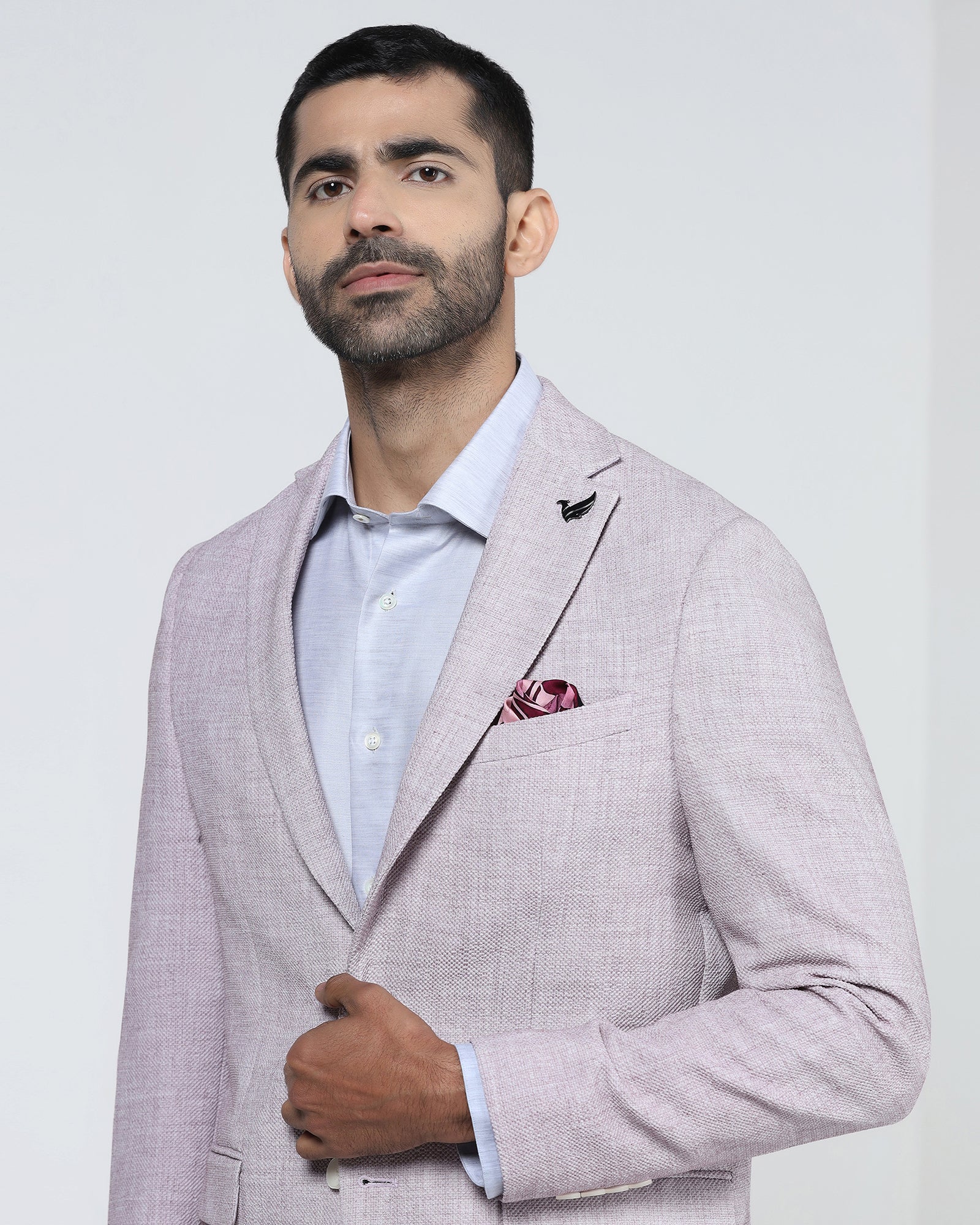 Pink Textured Blazer - Adams