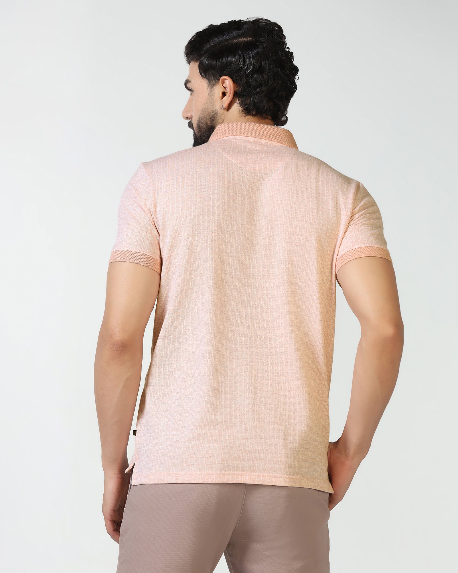 Pink Textured Polo - Shepred