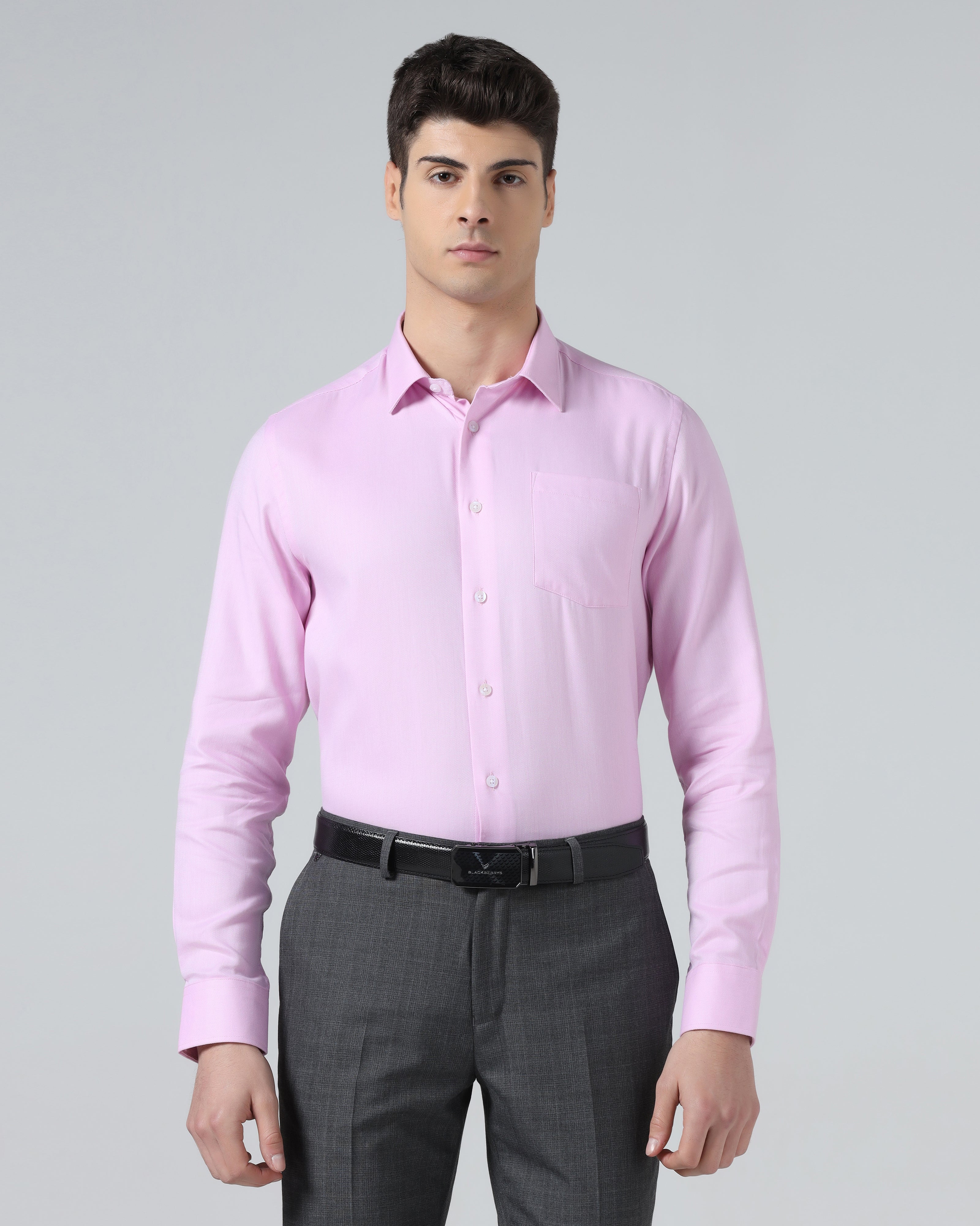 Pink Textured Shirt
