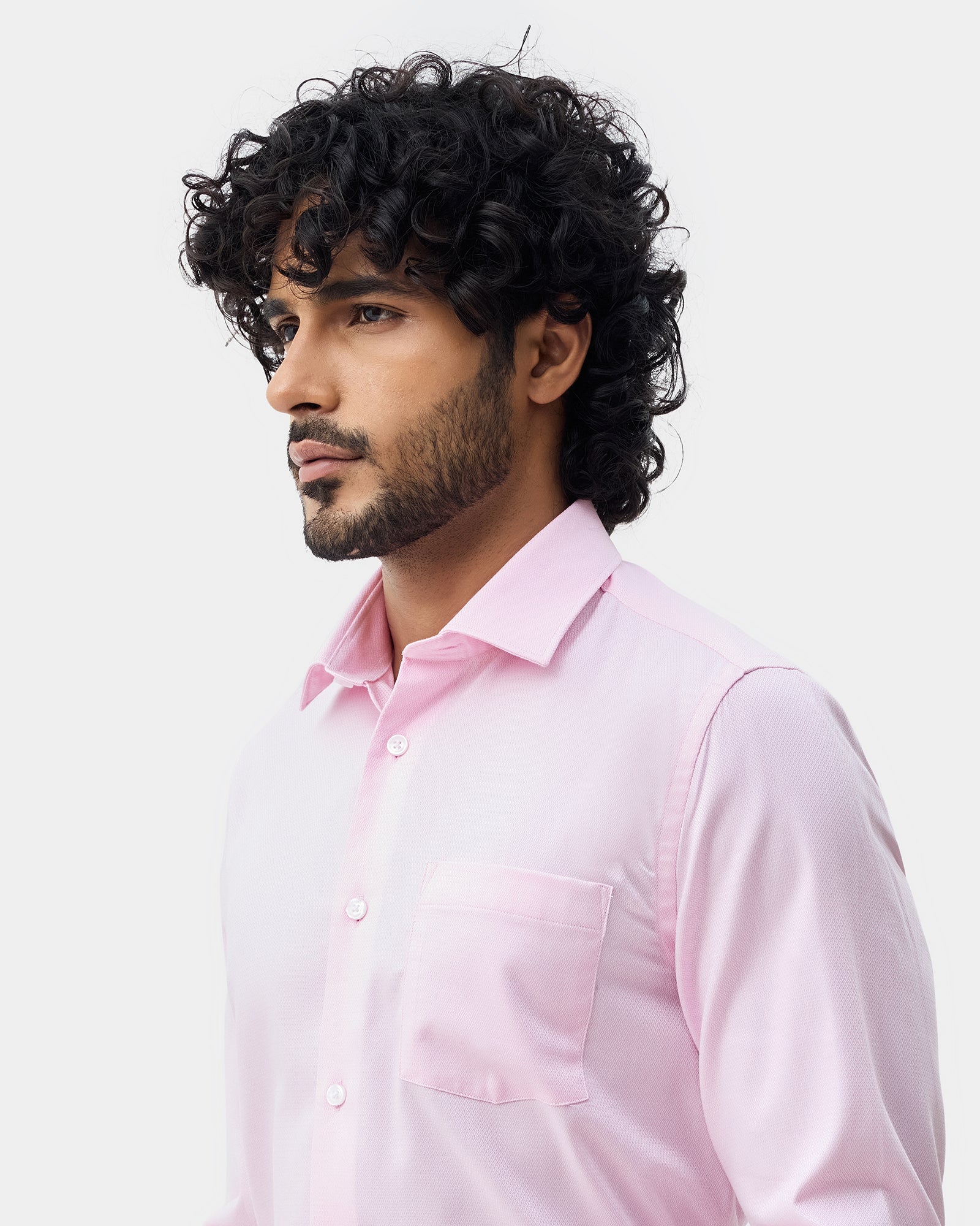 Pink Textured Shirt - Maky