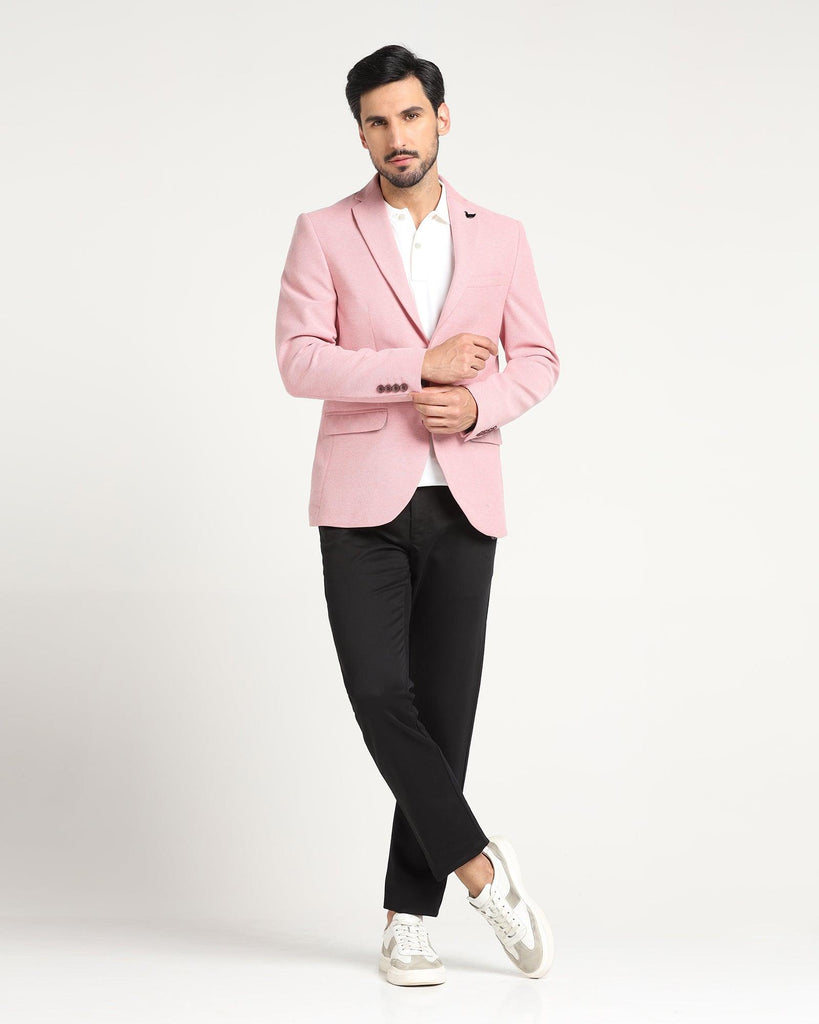 Casual Pink Textured Blazer - Ben