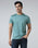 Pista Green Crew Neck Solid T-Shirt - Peralta