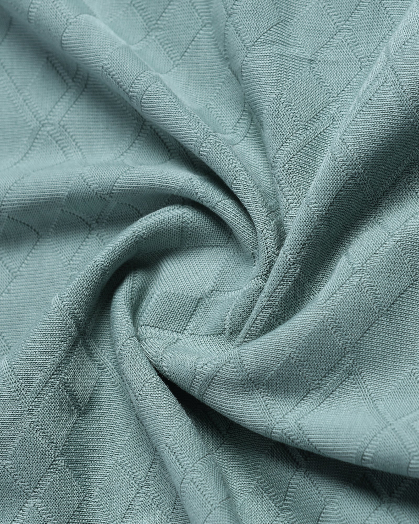 Pista Green Textured Polo - Kim Chum