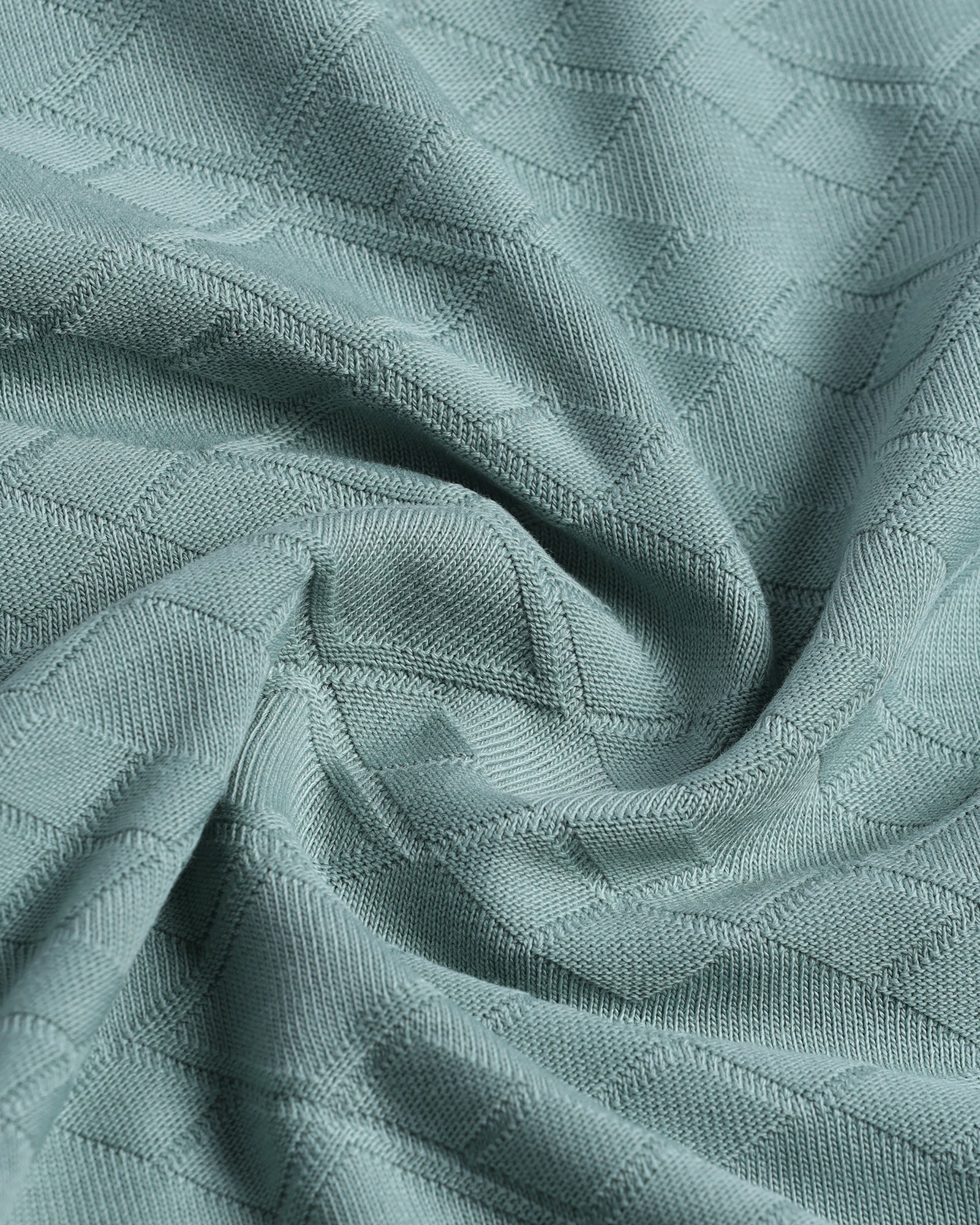 Pista Green Textured Polo - Kim Chum