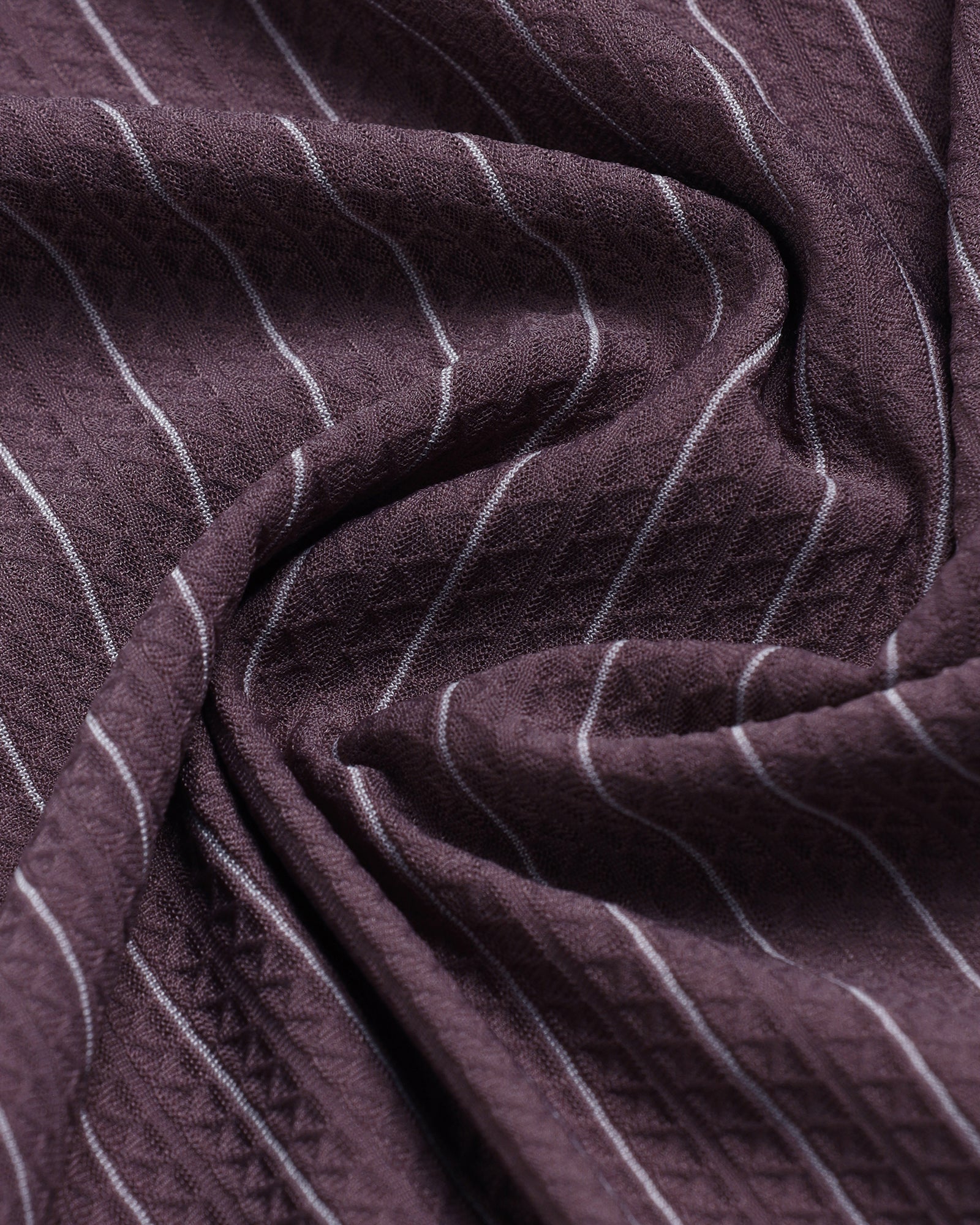 Plum Half Sleeve TechPro Stripe Shirt - Hyphen